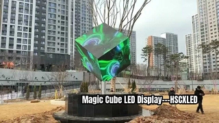 Display video a LED a cubo