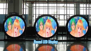Schermo pubblicitario per esterni con display a LED circolare da 2 m di diametro