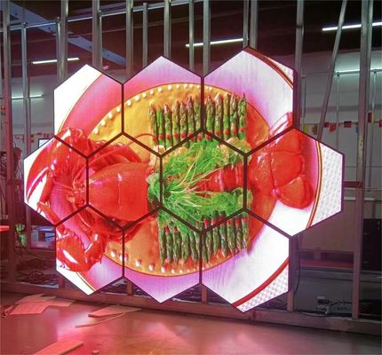 350mm P3 Outdoor Hexagon Led Panel Screen Custom Shape LED Display spherical led display