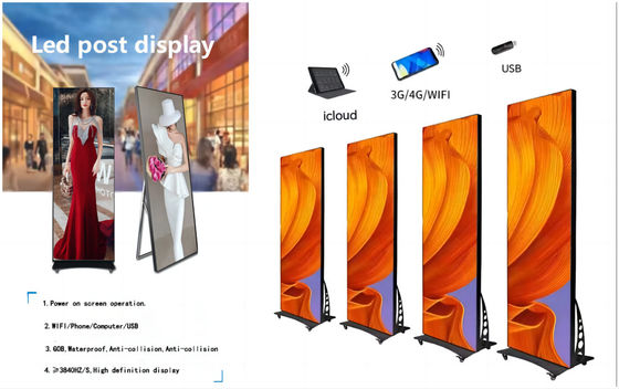 Digital Led Poster Screen 640x1920mm Standing Led Display