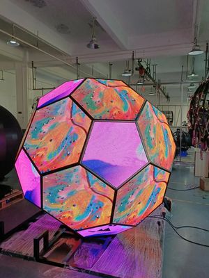 350mm P3 Outdoor Hexagon Led Panel Screen Custom Shape LED Display spherical led display