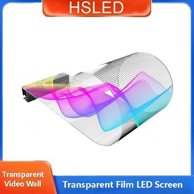 Display a pellicola LED trasparente su finestra Flessibile muro video trasparente